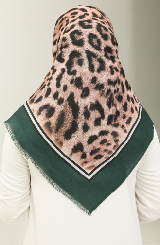 Schal Mit Leopardenmuster 2029-01 Smaragdgrün 2029-01