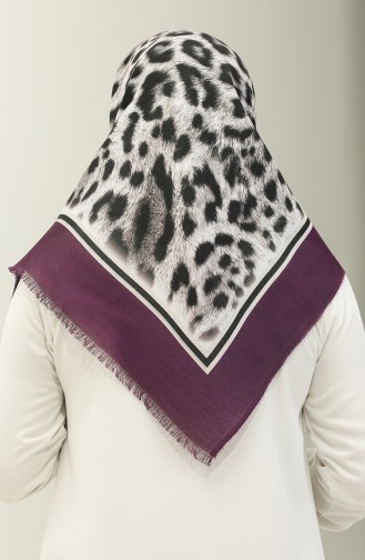 Leopard Pattern Scarf 2029-02 Purple 2029-02