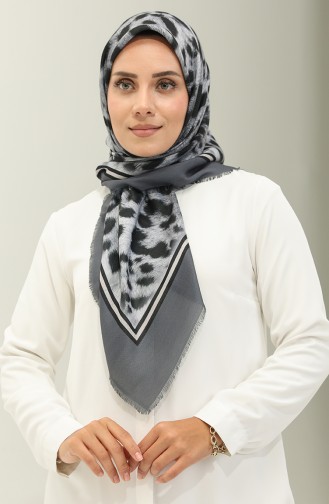 Leopard Pattern Scarf 2029-10 Gray 2029-10