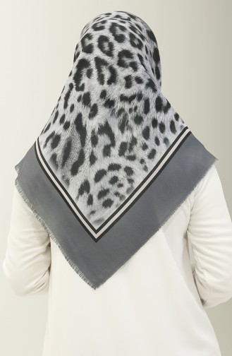 Leopard Pattern Scarf 2029-10 Gray 2029-10