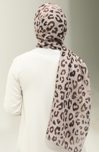 Baumwollschal Mit Leopardenmuster 2028-05 Beige 2028-05