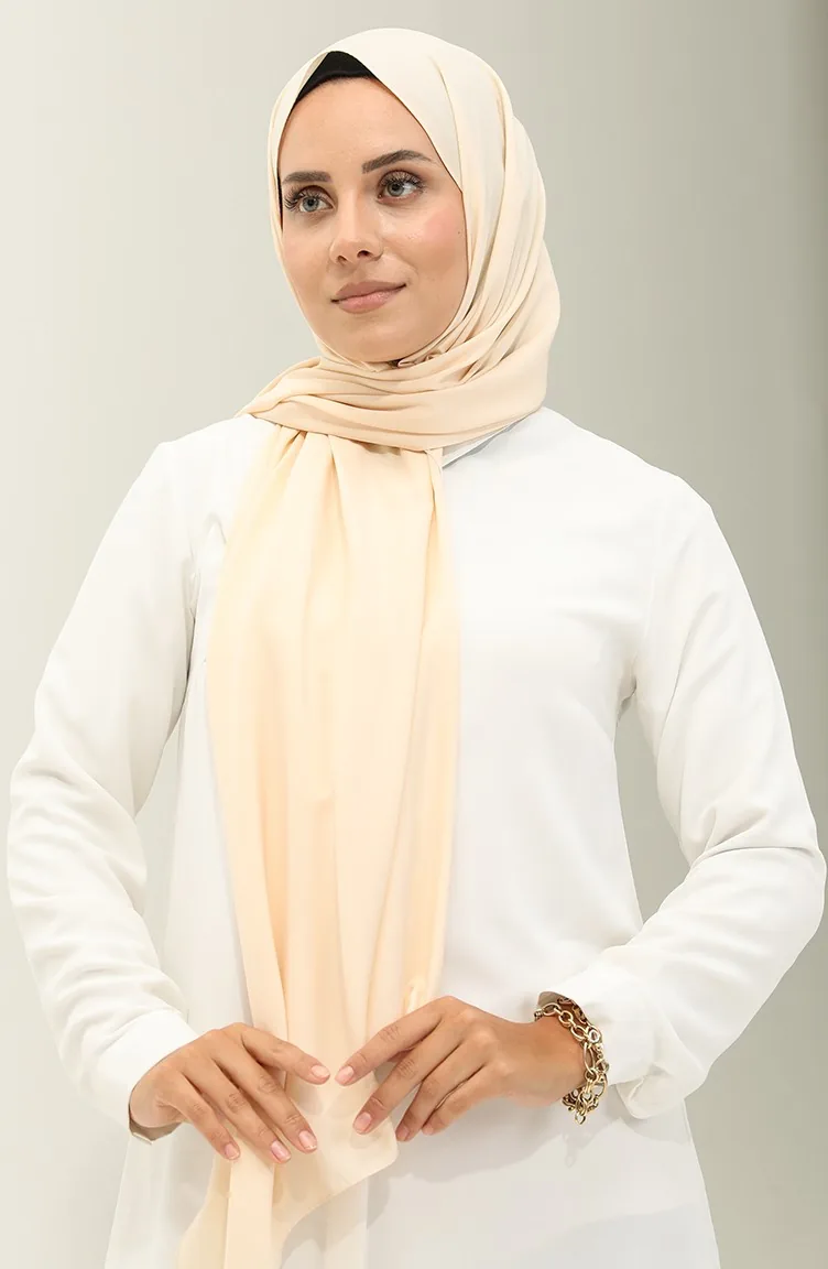 Medina Silk Plain Shawl 2027-13 Light Beige 2027-13