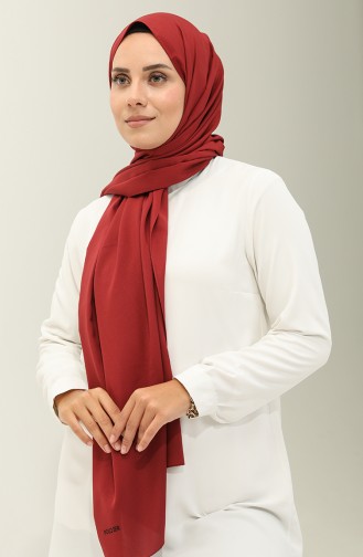 Medina Silk Plain Shawl 2027-20 Claret Red 2027-20