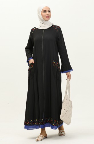 Authentic Abaya 8550-01 Black Blue 8550-01