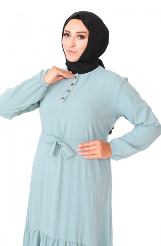 Robe Froncee Grande Taille 1601-02 Vert 1601-02