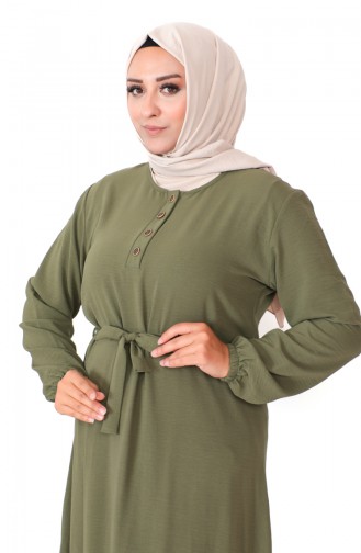 Robe Jupe Froncee Grande Taille 1601-06 Khaki 1601-06