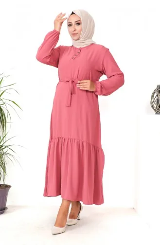 Gerafftes Rockkleid in Übergröße 1601-07 Rose 1601-07