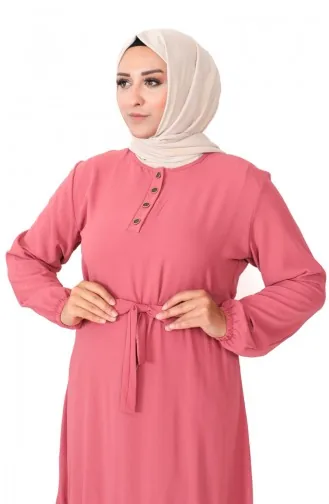 Gerafftes Rockkleid in Übergröße 1601-07 Rose 1601-07