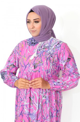 Grote Maat Viscosejurk Met Patroon 1901-01 Dusty Rose 1901-01