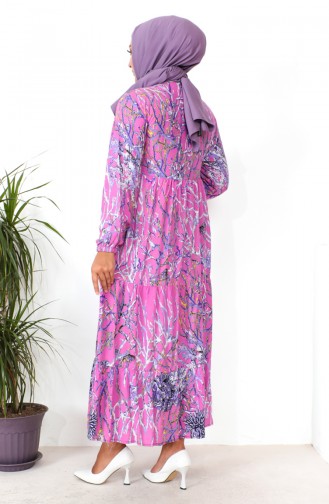 Grote Maat Viscosejurk Met Patroon 1901-01 Dusty Rose 1901-01