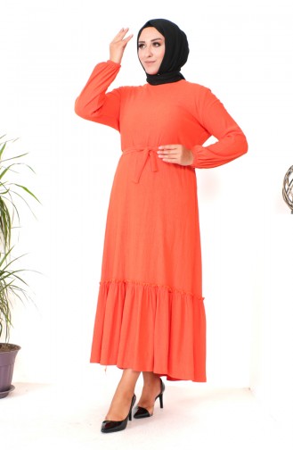 Plus Size Dress 4581-10 Orange 4581-10