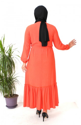 Plus Size Dress 4581-10 Orange 4581-10