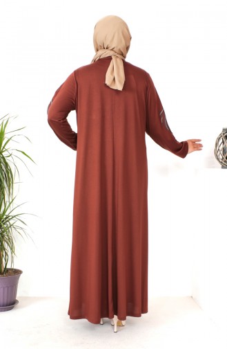 Großes Kleid Aus Gekämmter Baumwolle 4944-05 Hellbraun 4944-05