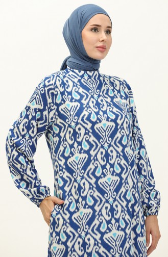 Viscose-jurk Met Patroon 0232-02 Saks 0232-02