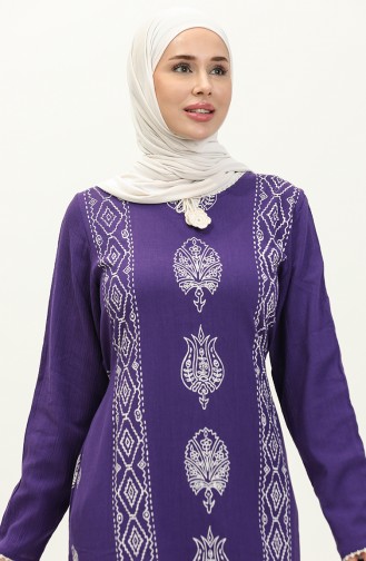 Şile Fabric Long Tunic 0062-07 Purple 0062-07