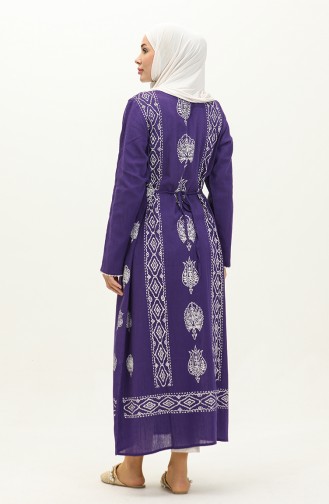 Şile Fabric Long Tunic 0062-07 Purple 0062-07