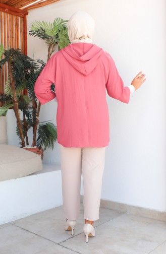 Plus Size Hooded Tunic 1301-02 Dusty Rose 1301-02
