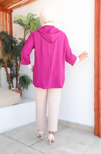 Plus Size Hooded Tunic 1301-08 Plum 1301-08