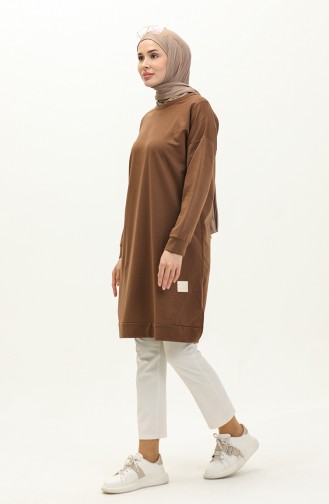 Slit Sports Tunic 0065-01 Brown 0065-01