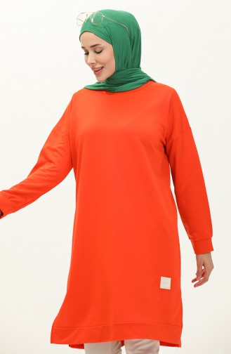 Yırtmaçlı Spor Tunik 0065-03 Oranj