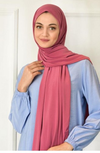 Sandy Lycra Effen Gekamde Katoenen Sjaal Donkerroze Sandy00 038 1768