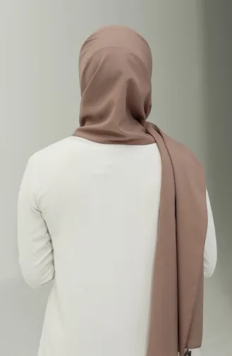 شال المدينة المنورة حرير بتصميم سادة 2027-26 لون مينك داكن 2027-26
