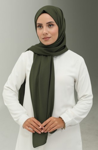 Medine İpeği Düz Şal 2027-27 Haki
