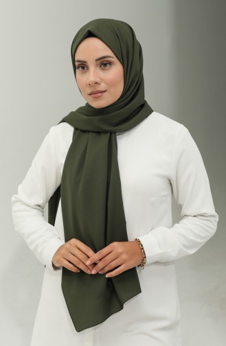 Medine İpeği Düz Şal 2027-27 Haki