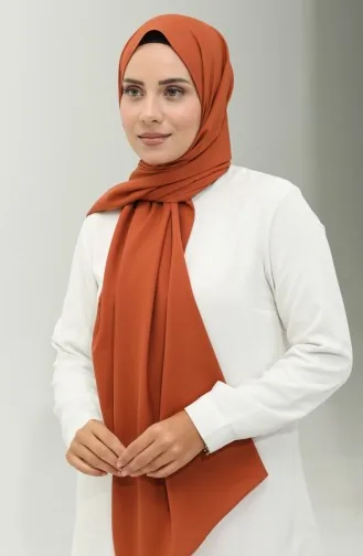 المدينة المنورة شال حرير سادة 2027-29 لون قرميدي 2027-29