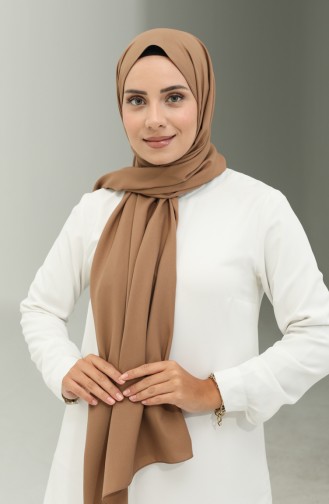 المدينة المنورة شال حرير سادة 2027-34 قهوة مع حليب 2027-34