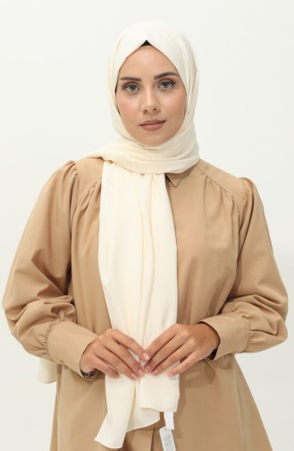 شال سادة حرير المدينة 2027-37 كريمي 2027-37