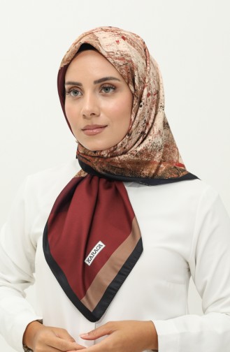 Sjaal Met Karaca-patroon 81025-12 Claret Red Plum 81025-12
