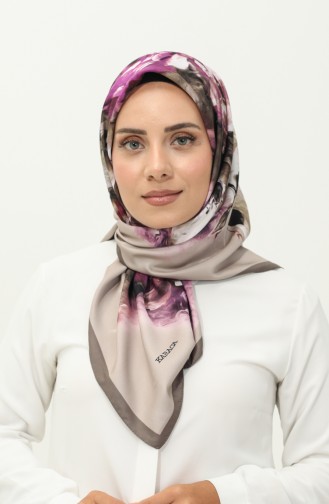 Karaca Patterned Scarf 81026-04 Dark Beige Beige 81026-04
