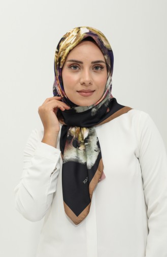 إيشارب منقوش كاراجا  81026-12 أسود ذهبي 81026-12