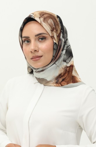 Karaca Patterned Scarf 81027-03 Dark Gray Gray 81027-03