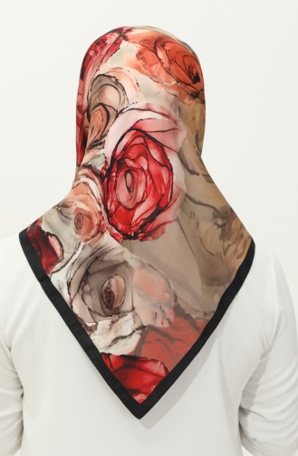 Karaca Print Scarf 81027-04 Black Red 81027-04