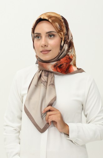 Karaca Patterned Scarf 81027-10 Brown Beige 81027-10
