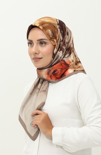 Karaca Patterned Scarf 81027-10 Brown Beige 81027-10
