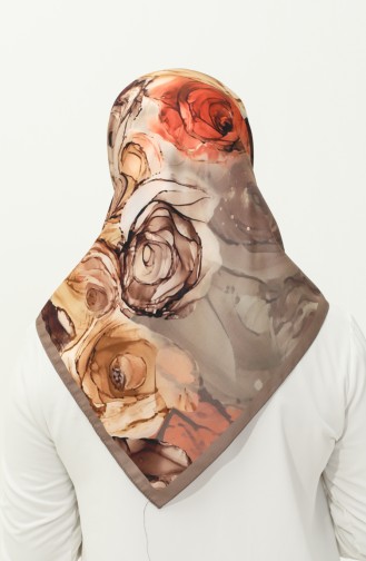Karaca Patterned Scarf 81027-10 Brown Beige 81027-10