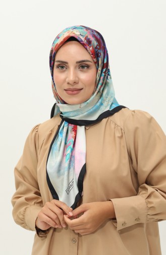 Karaca Twill-sjaal Met Patroon 81030-11 Zwart Roze 81030-11