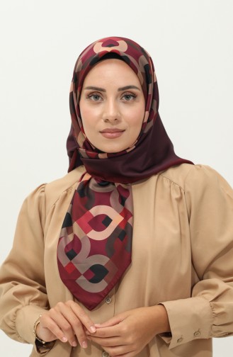 Twill-sjaal Met Karaca-patroon 81031-01 Claret Red Beige 81031-01