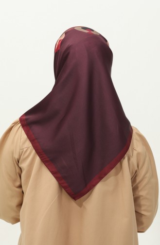 Twill-sjaal Met Karaca-patroon 81031-01 Claret Red Beige 81031-01