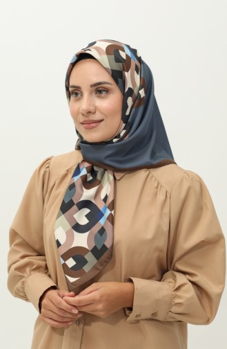 Karaca Twill-sjaal Met Patroon 81031-02 Bruine Kaneelkleur 81031-02