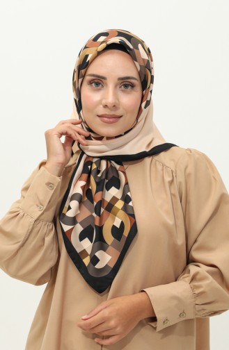 Karaca Écharpe à Motifs 81031-03 Noir Gold 81031-03