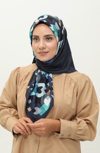 Karaca Écharpe à Motifs 81031-05 Noir Bleu 81031-05