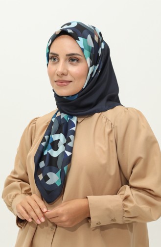 Karaca Écharpe à Motifs 81031-05 Noir Bleu 81031-05