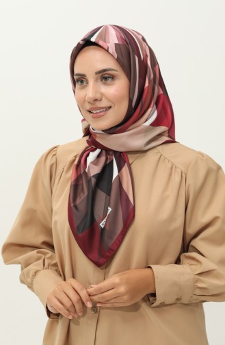 Twill-sjaal Met Karaca-patroon 81032-02 Claret Red Gold 81032-02
