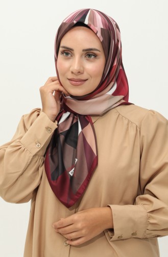 Twill-sjaal Met Karaca-patroon 81032-02 Claret Red Gold 81032-02