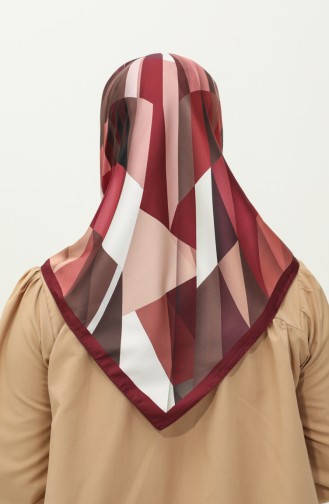 Twill-sjaal Met Karaca-patroon 81032-02 Claret Red Gold 81032-02
