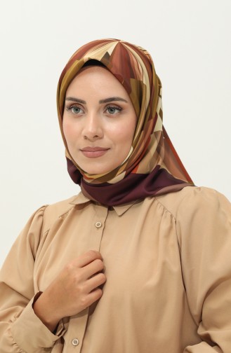 إيشارب تويل منقوش كاراجا  81032-12  أخضر ذهبي 81032-12